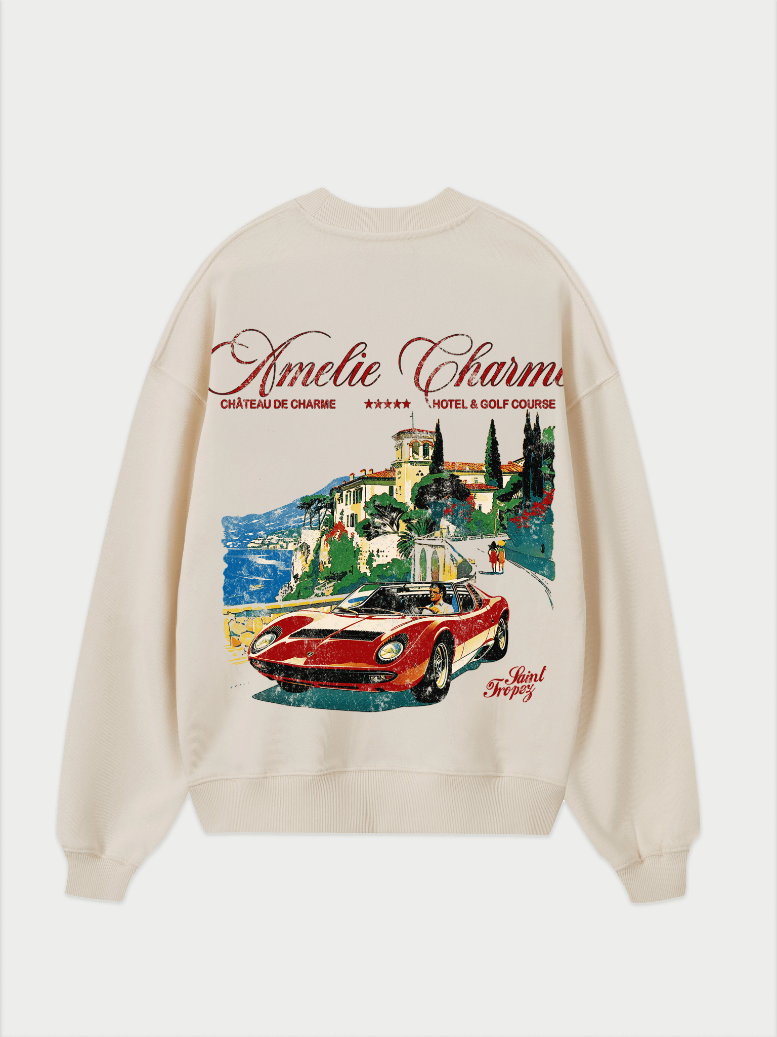 Chateau de Charme White Crewneck - Amelie Charme