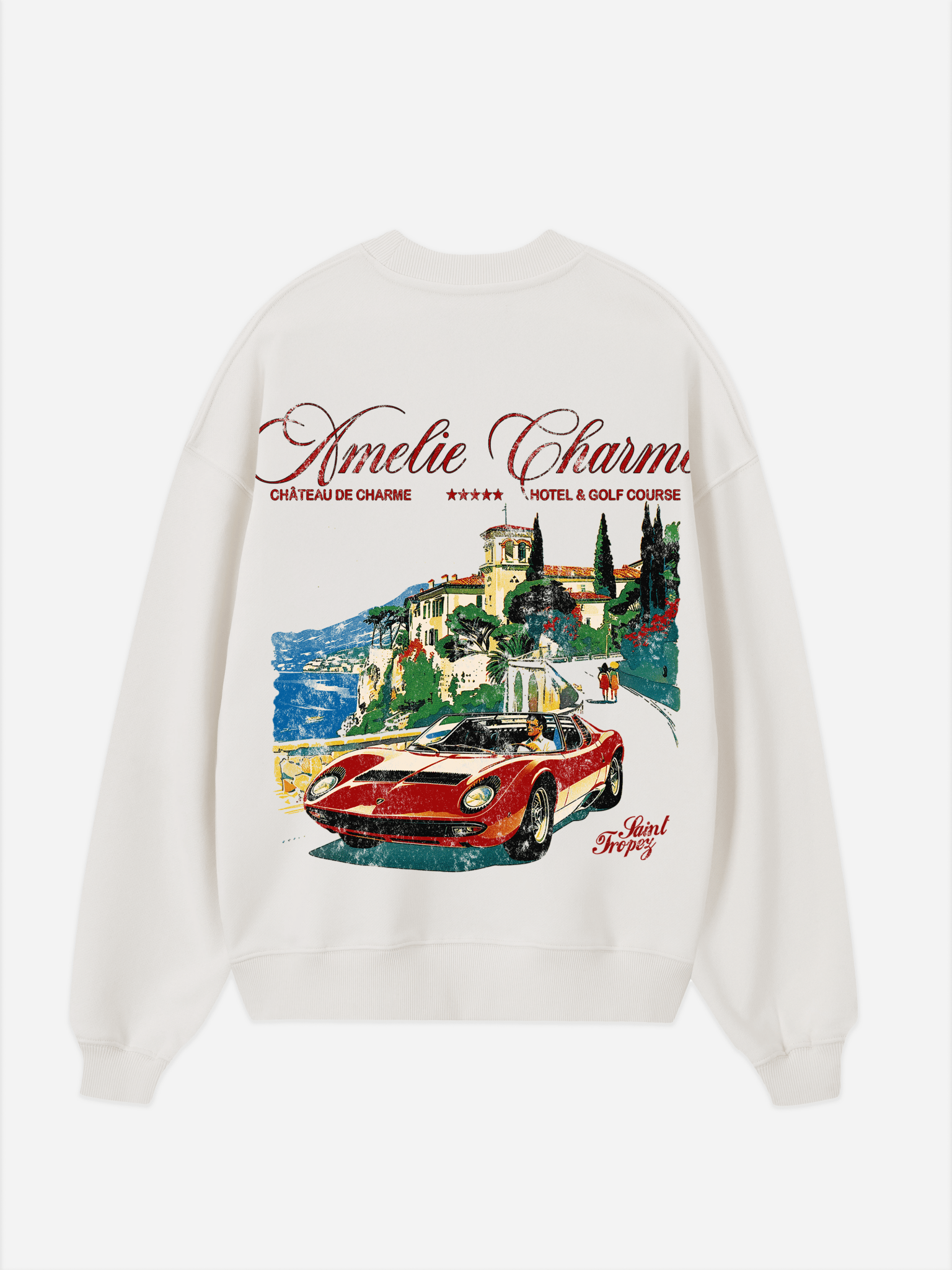 Chateau de Charme White Crewneck - Amelie Charme