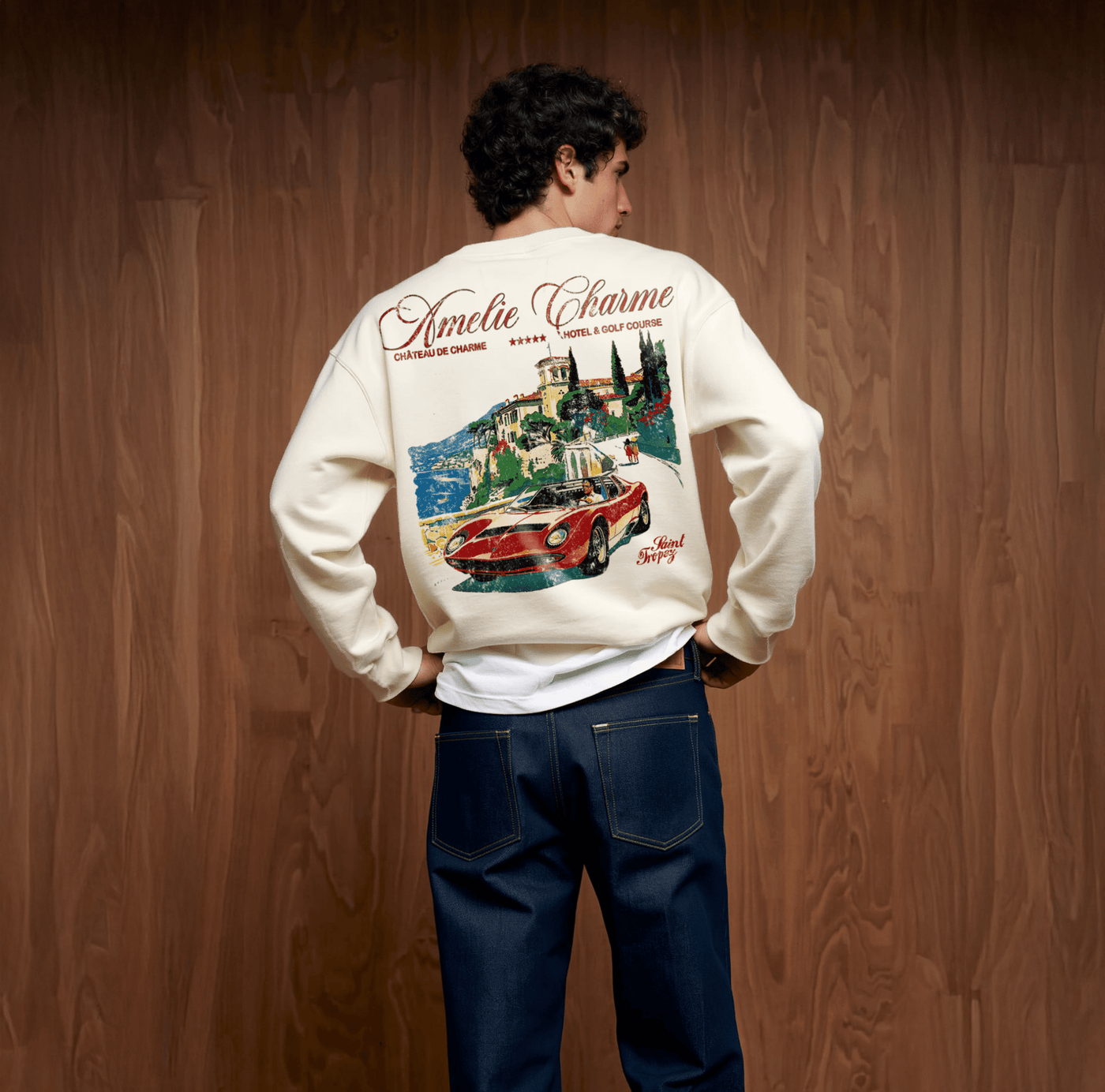 Chateau de Charme White Crewneck - Amelie Charme