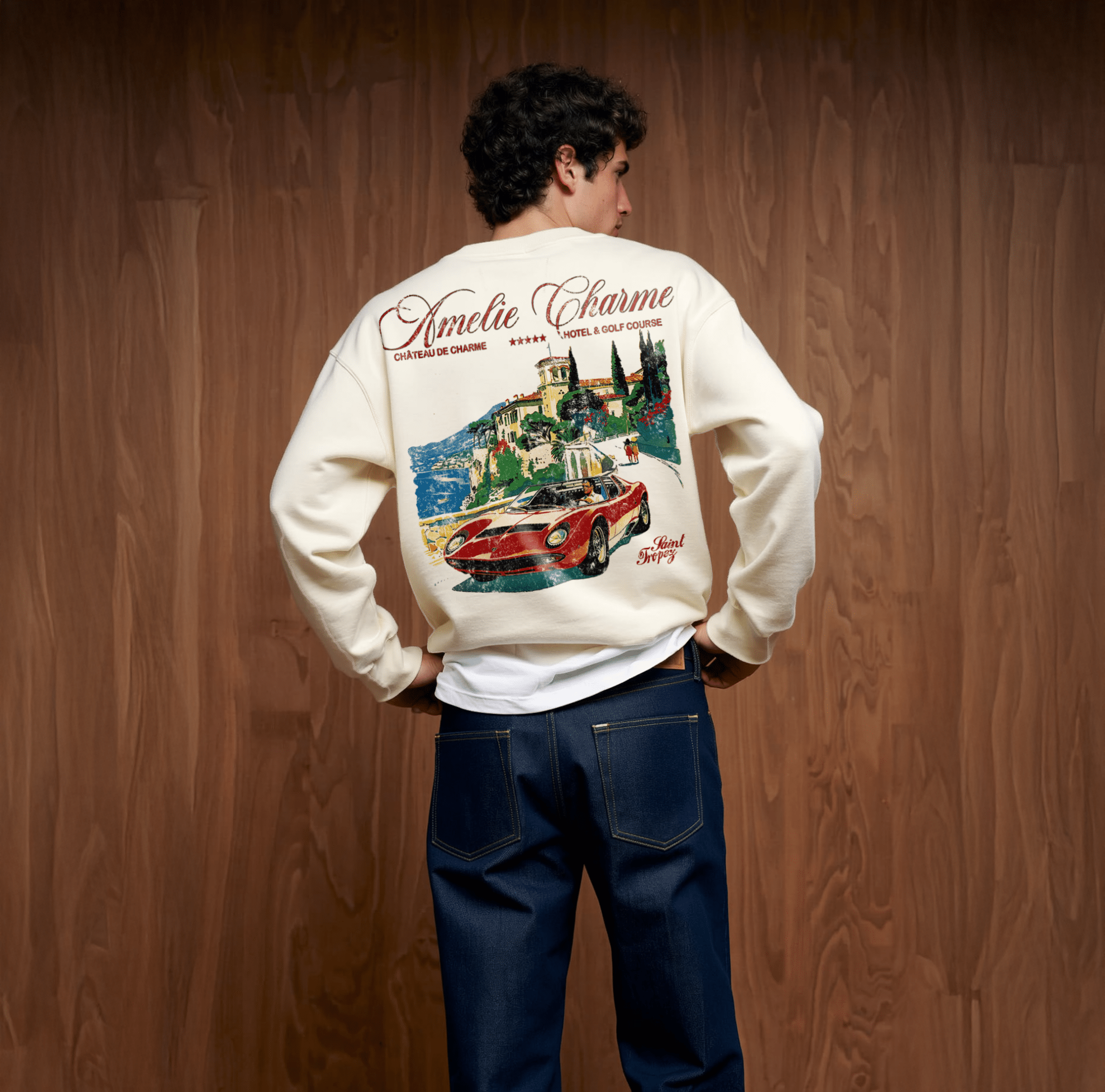 Chateau de Charme White Crewneck - Amelie Charme