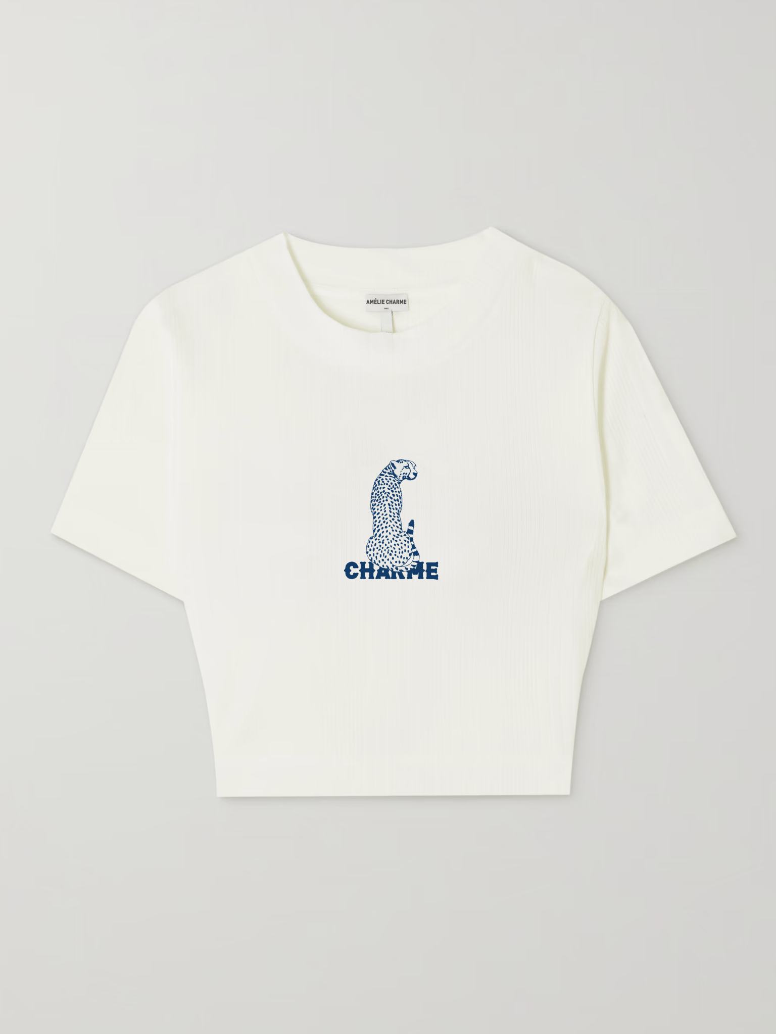 Cheetah Ribbed Cotton Baby T-shirt - Amelie Charme