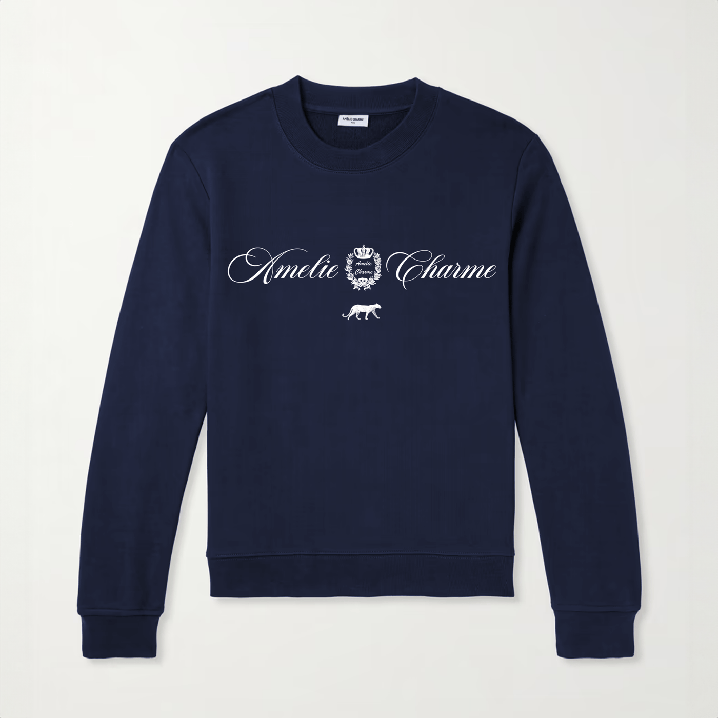 Panthere Crest Navy Sweatshirt - Amelie Charme