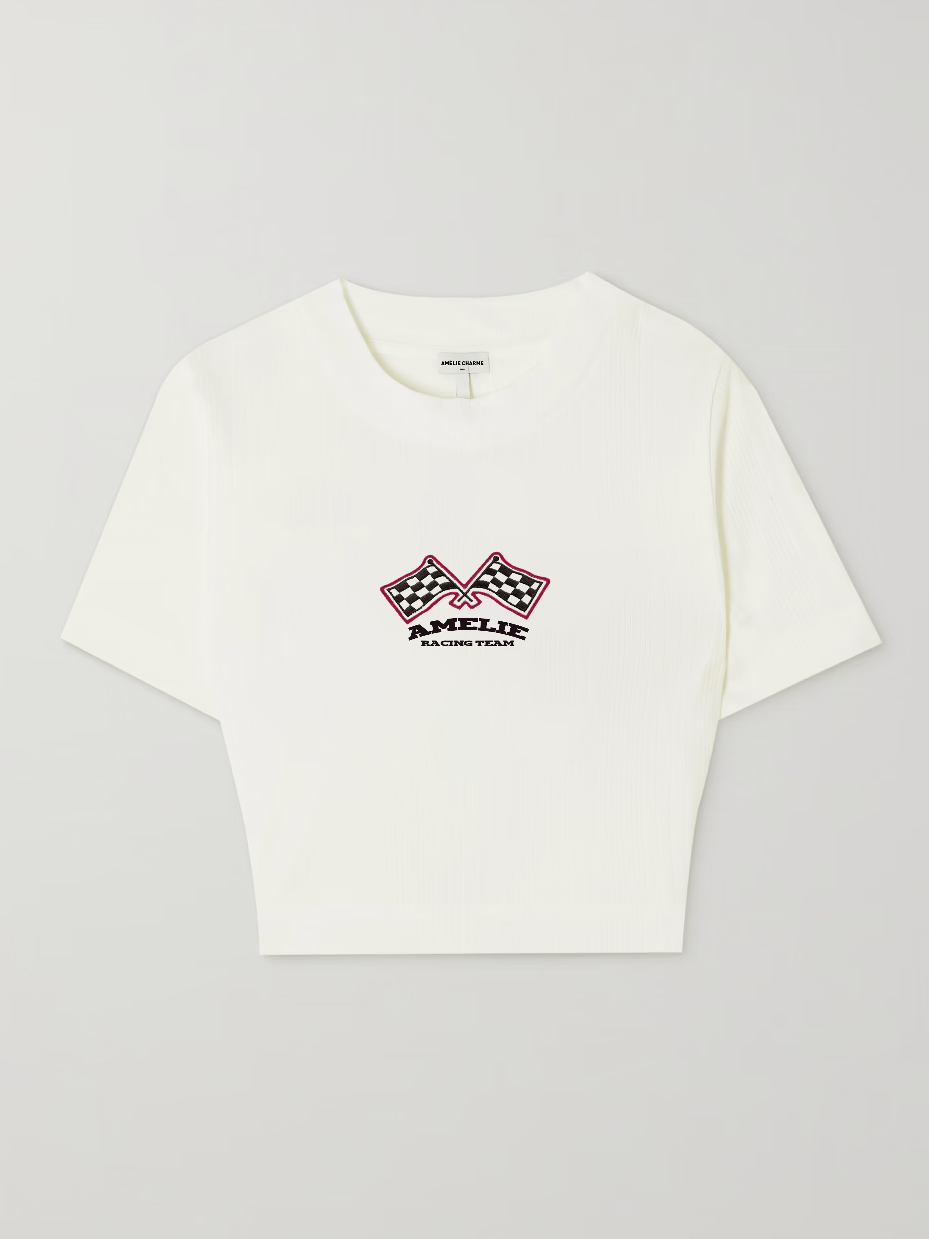 Charme Racing Flag Crop Tee