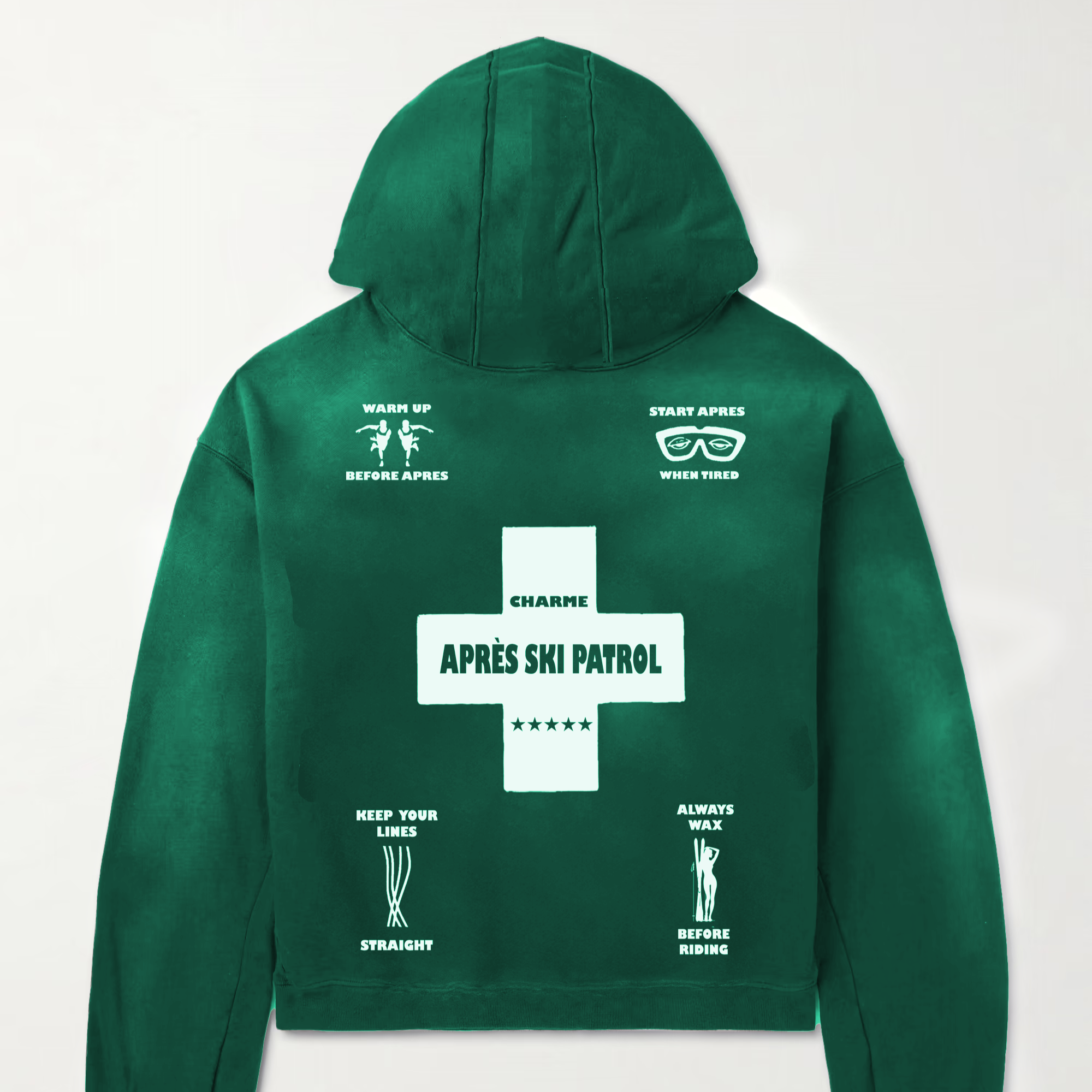 Apres Ski Patrol Light Washed Hoodie