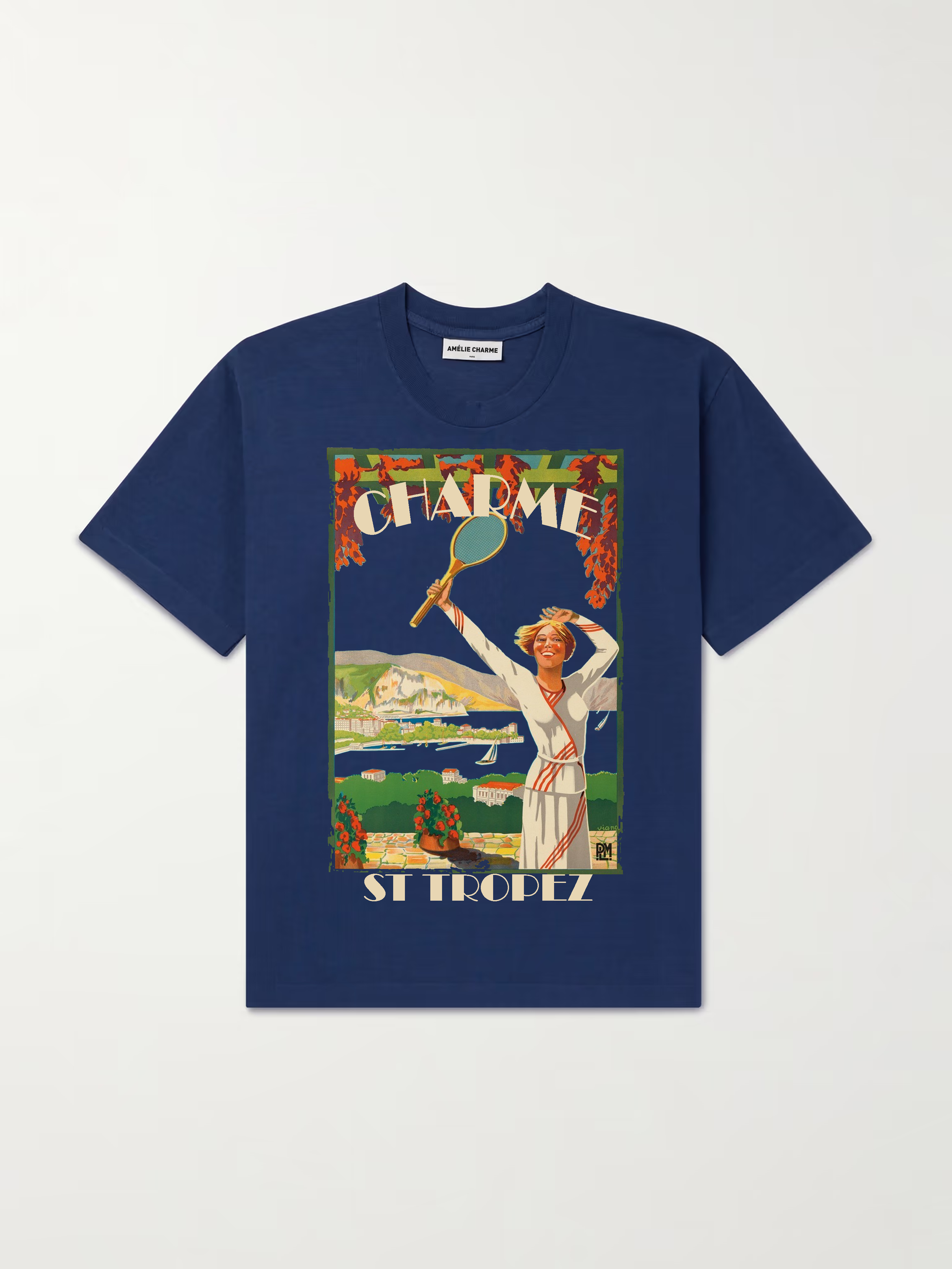 Charme Summer Escape Vintage Print T-shirt