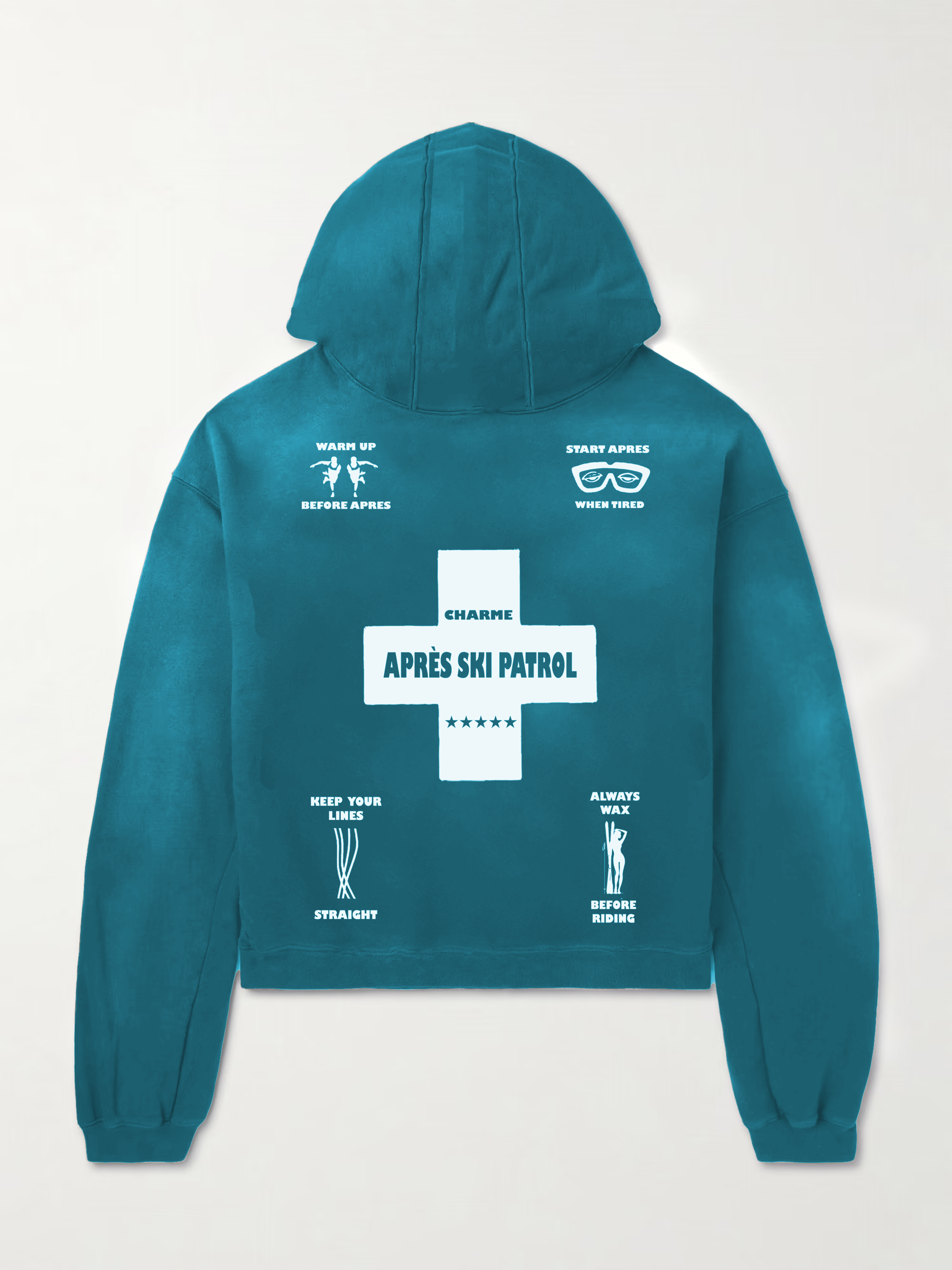 Apres Ski Patrol Light Washed Hoodie