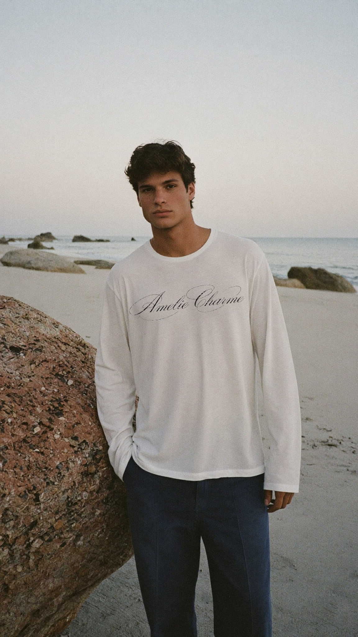 Script Long sleeve Tee