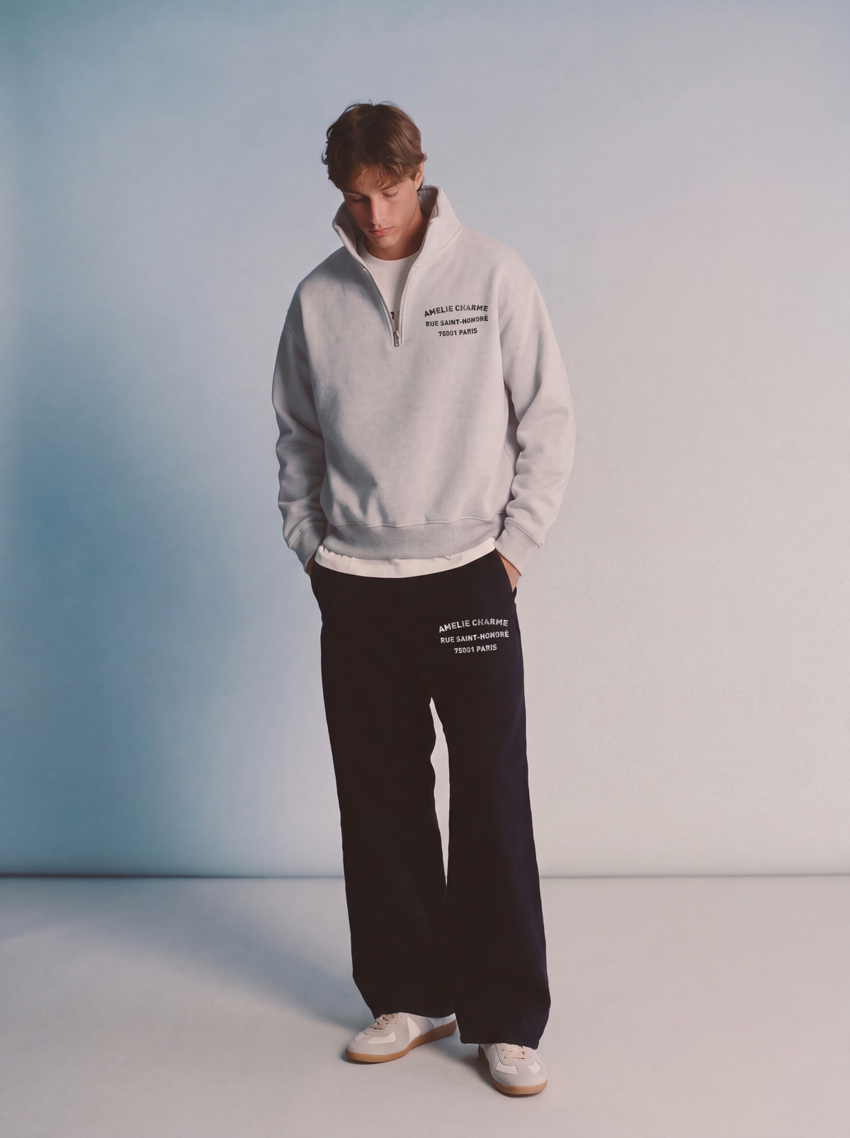 Rue St Honore Boxy Quarter-zip Sweatshirt