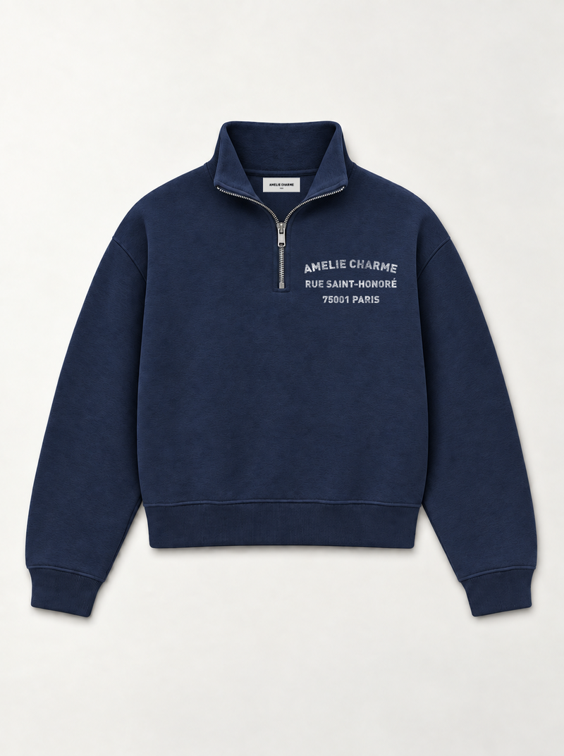 Rue St Honore Boxy Quarter-zip