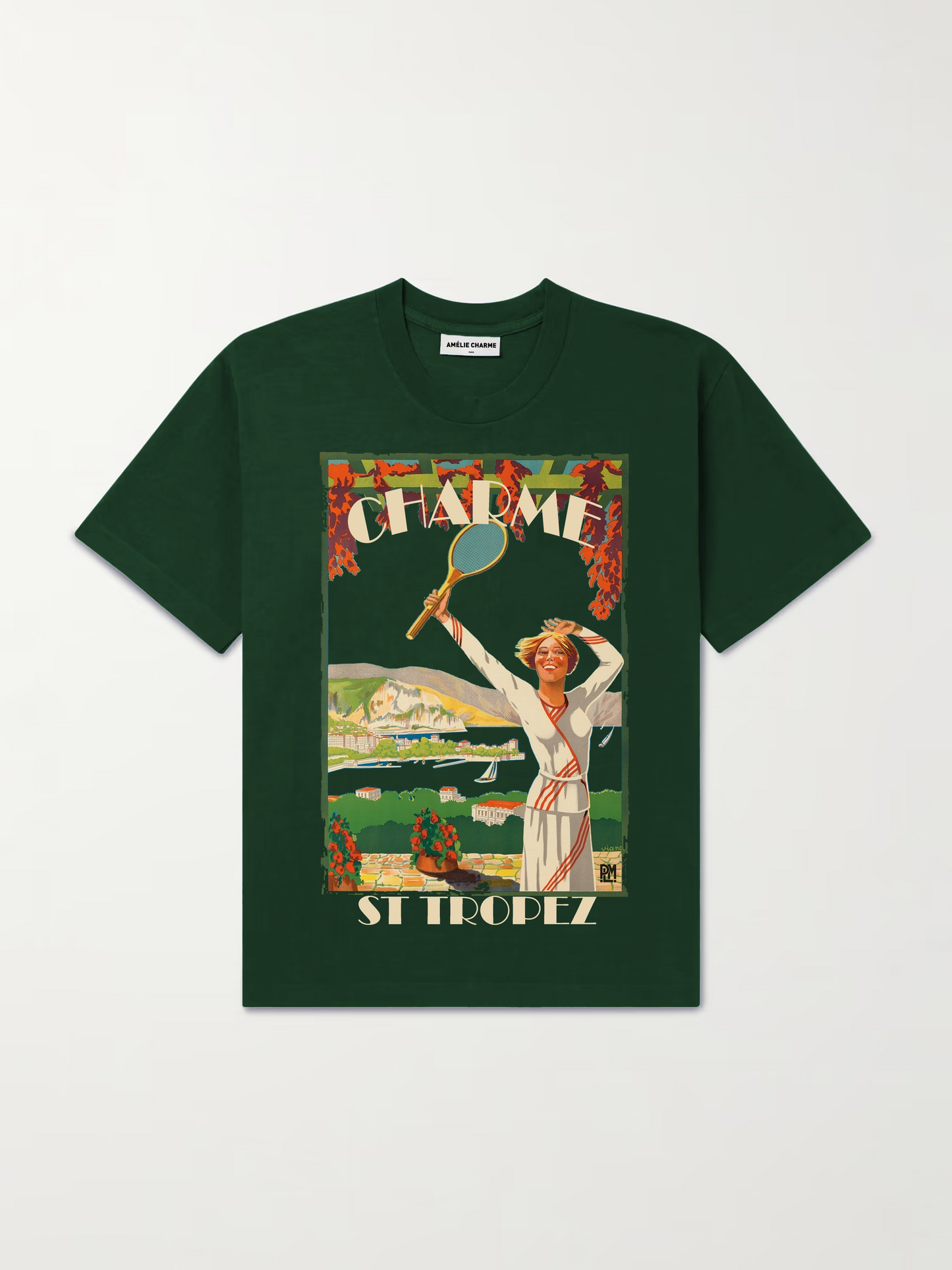 Charme Summer Escape Vintage Print T-shirt