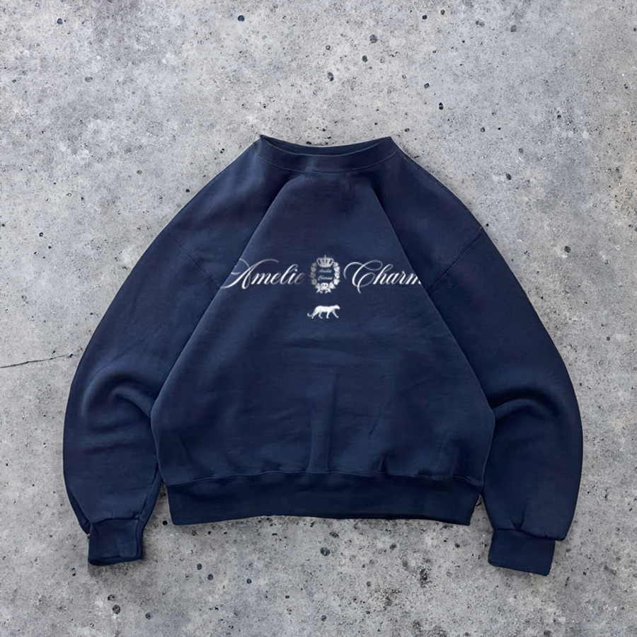 Panthere Crest Navy Sweatshirt