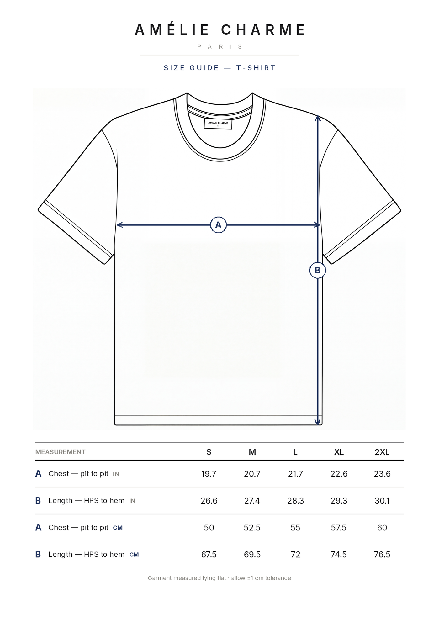T-Shirt Size Guide