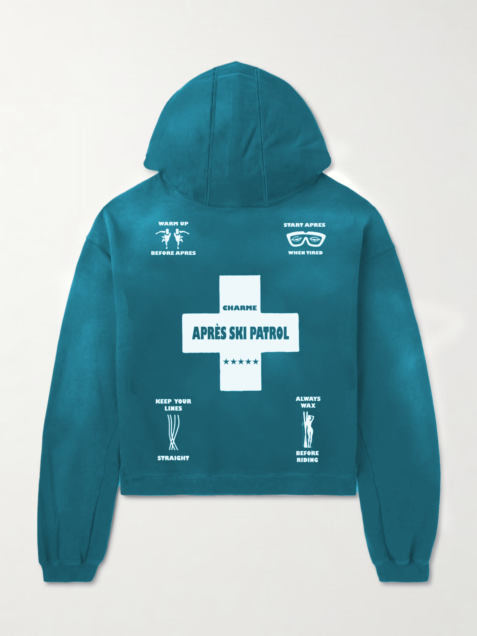 Apres Ski Patrol Light Washed Hoodie - Amelie Charme