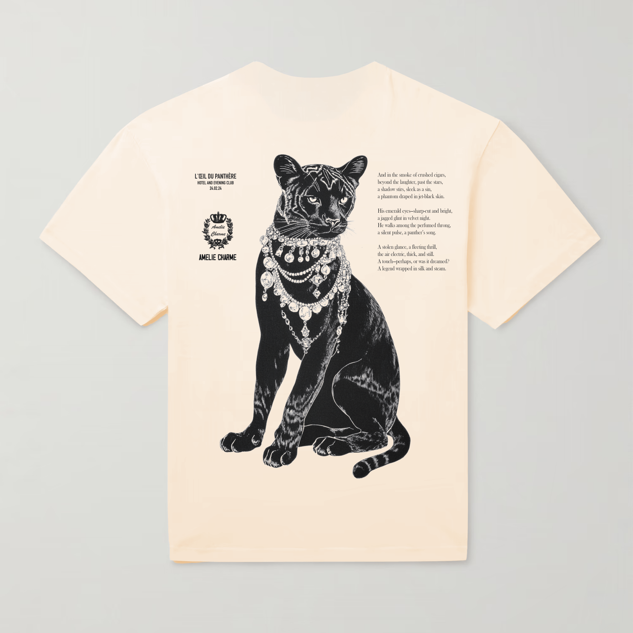 Bejewelled Panthére Tee - Amelie Charme