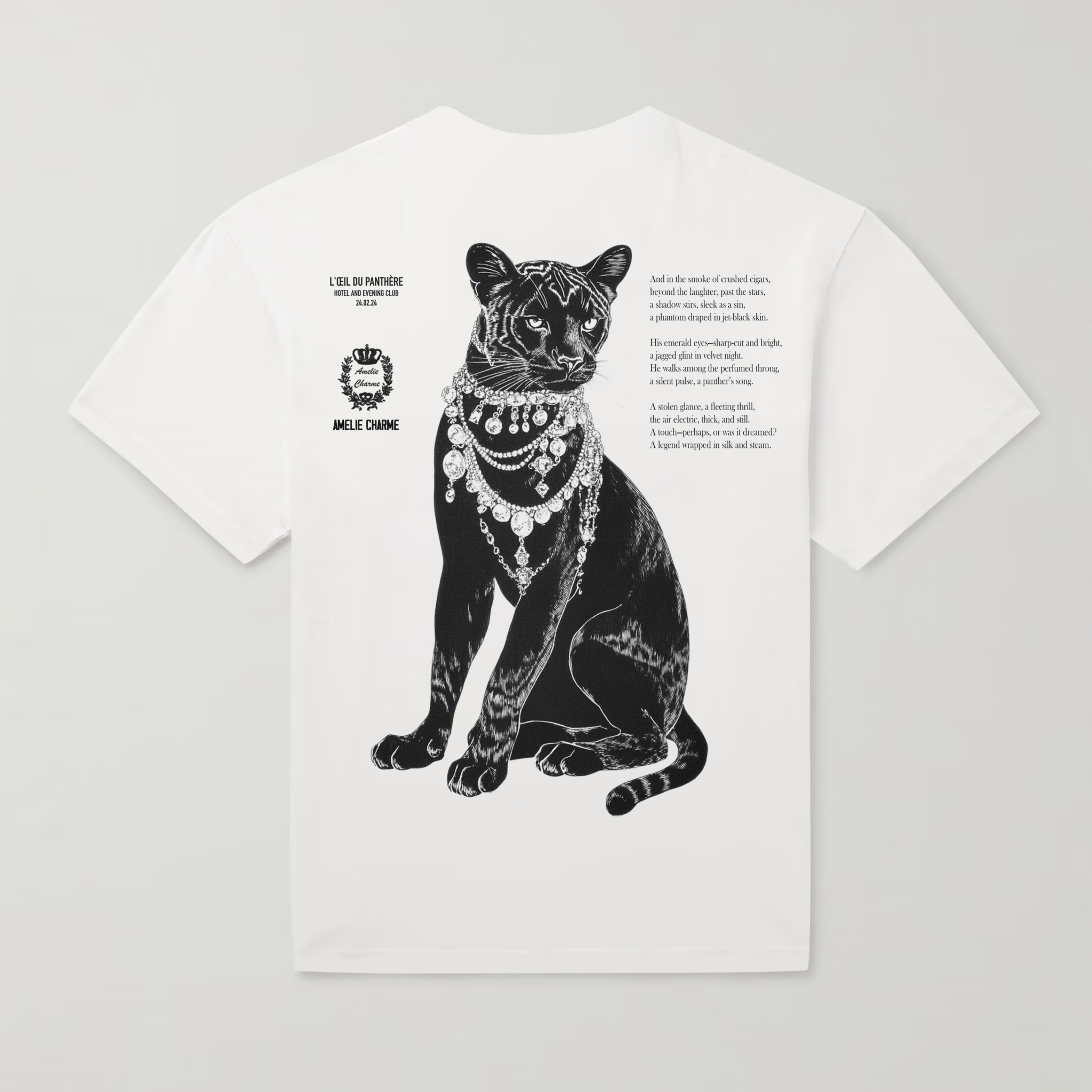 Bejewelled Panthére Tee - Amelie Charme