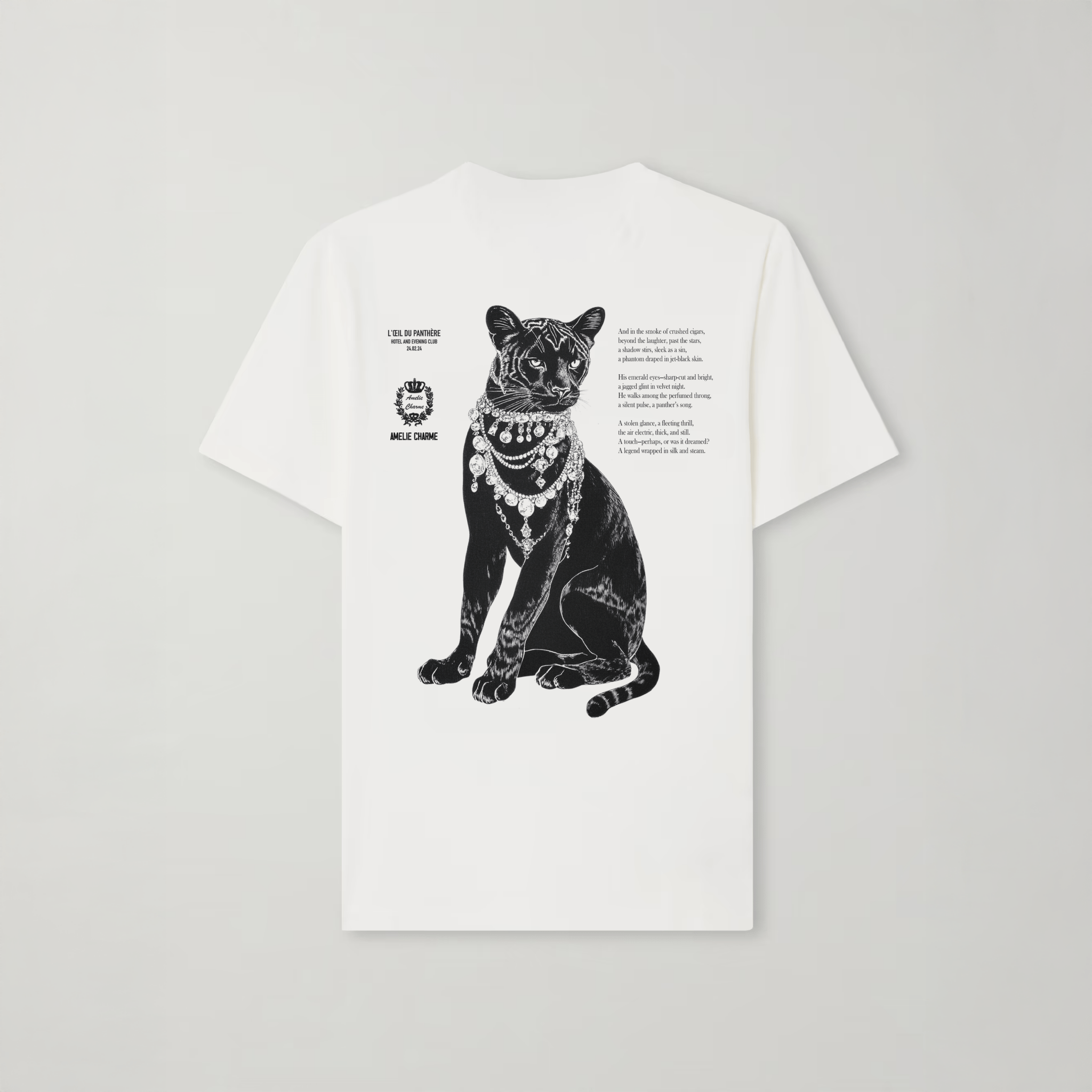 Bejewelled Panthere Women's Tee - Amelie Charme