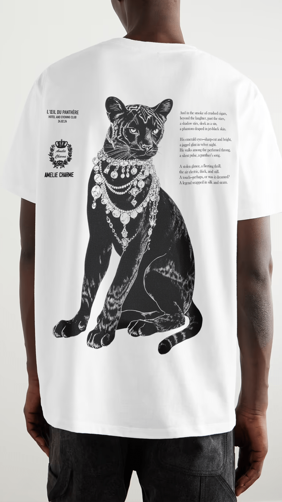 Bejewelled Panthèrere Tee - Amelie Charme