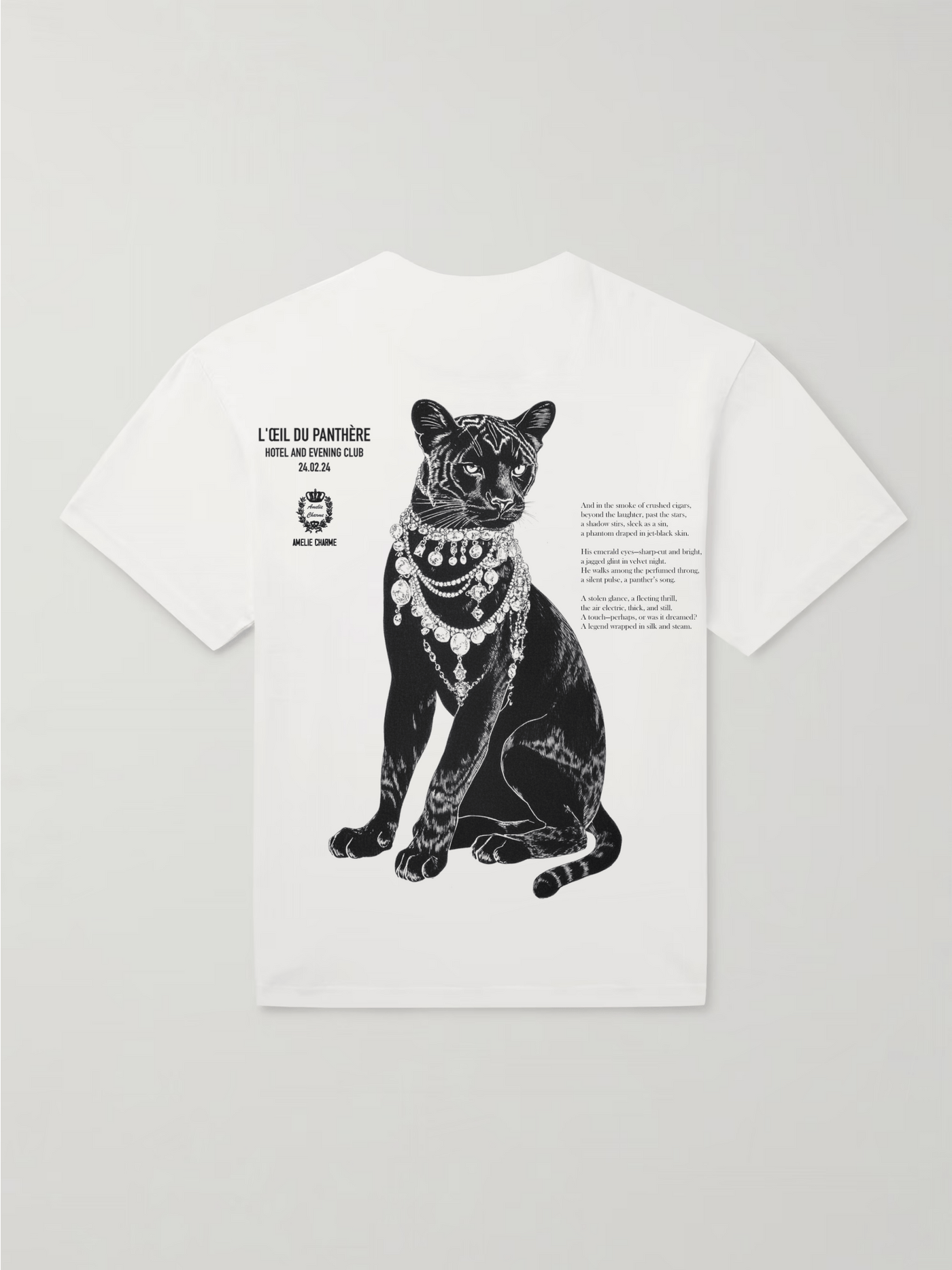 Bejewelled Panthèrere Tee - Amelie Charme