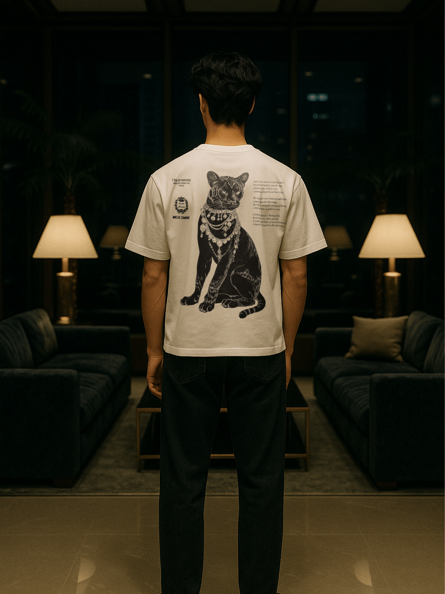 Bejewelled Panthèrere Tee - Amelie Charme