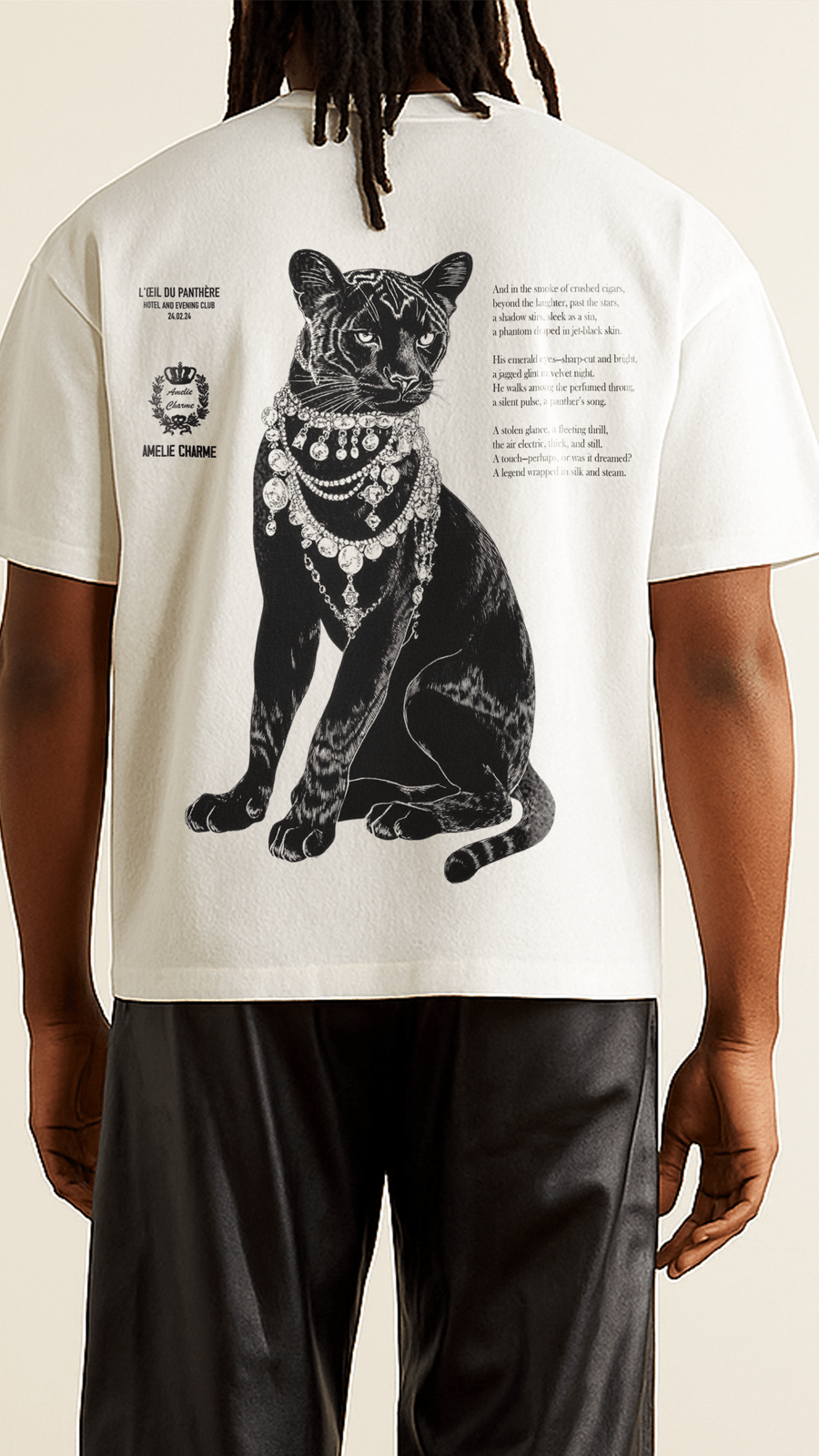Bejewelled Panthèrere Tee - Amelie Charme