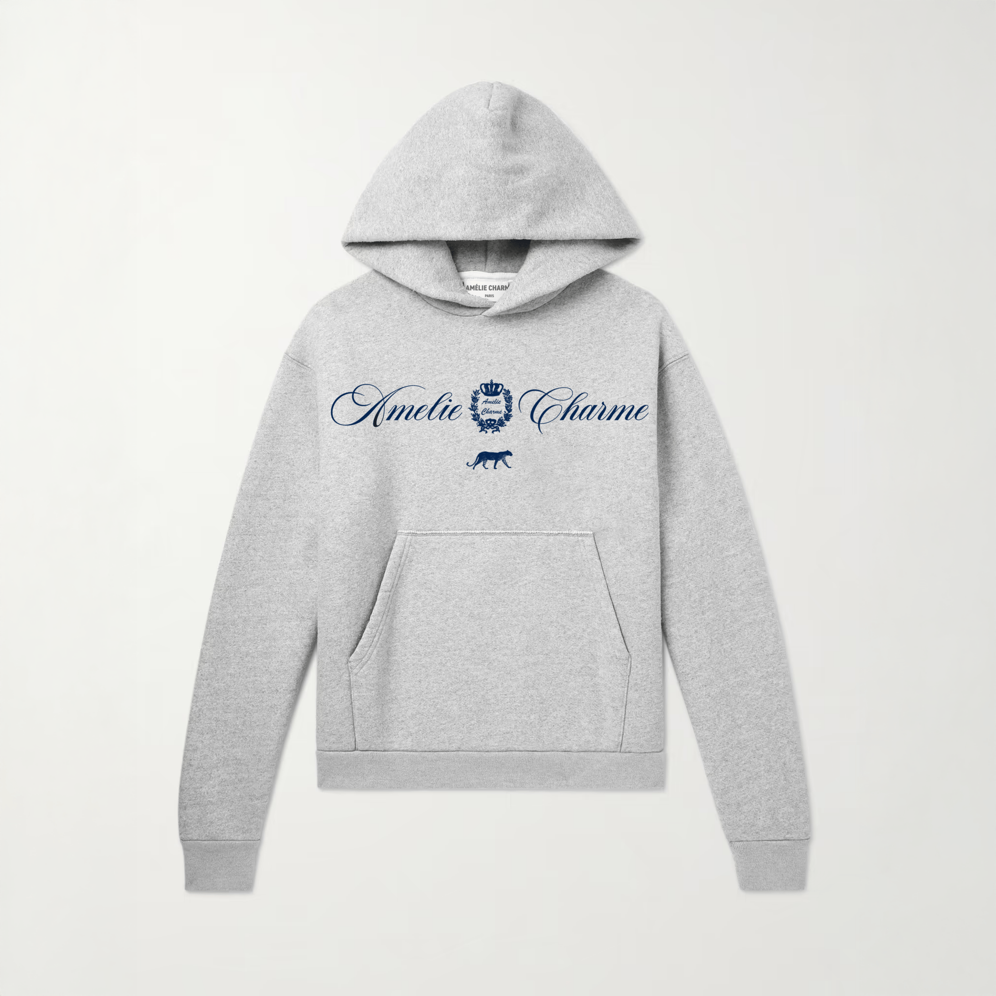 Charme Panthére Crest Hoodie In Sporting Grey - Amelie Charme