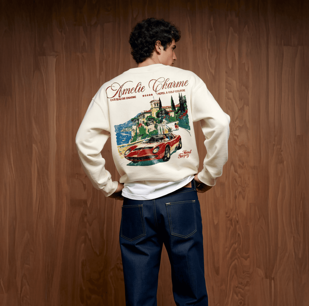 Chateau de Charme White Crewneck - Amelie Charme