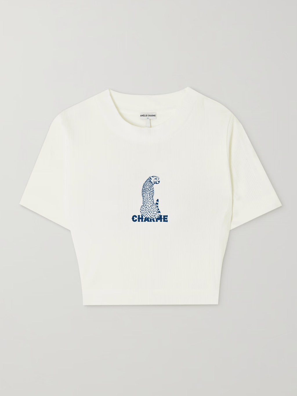 Cheetah Ribbed Cotton Baby T-shirt - Amelie Charme