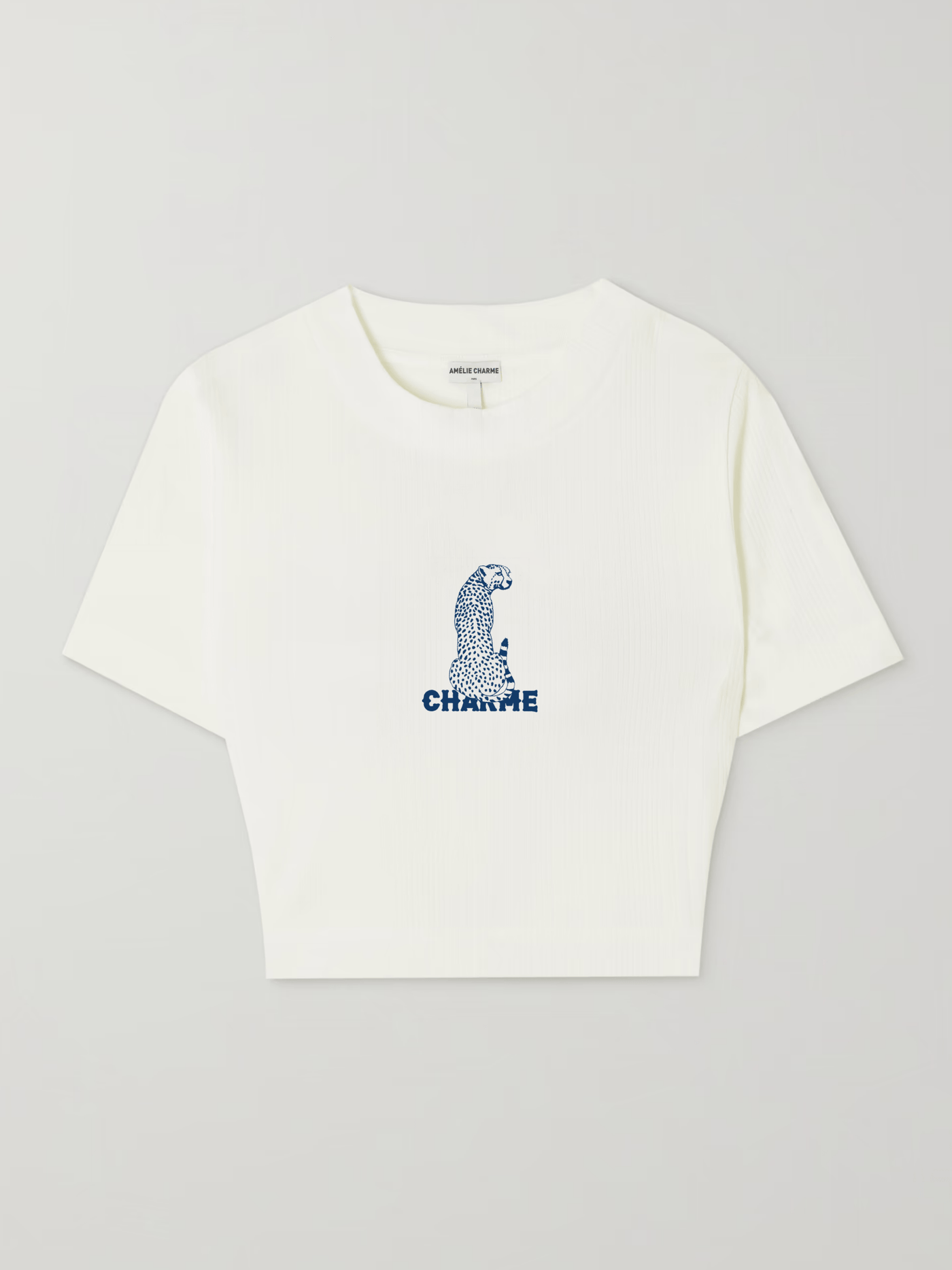 Cheetah Ribbed Cotton Baby T-shirt - Amelie Charme