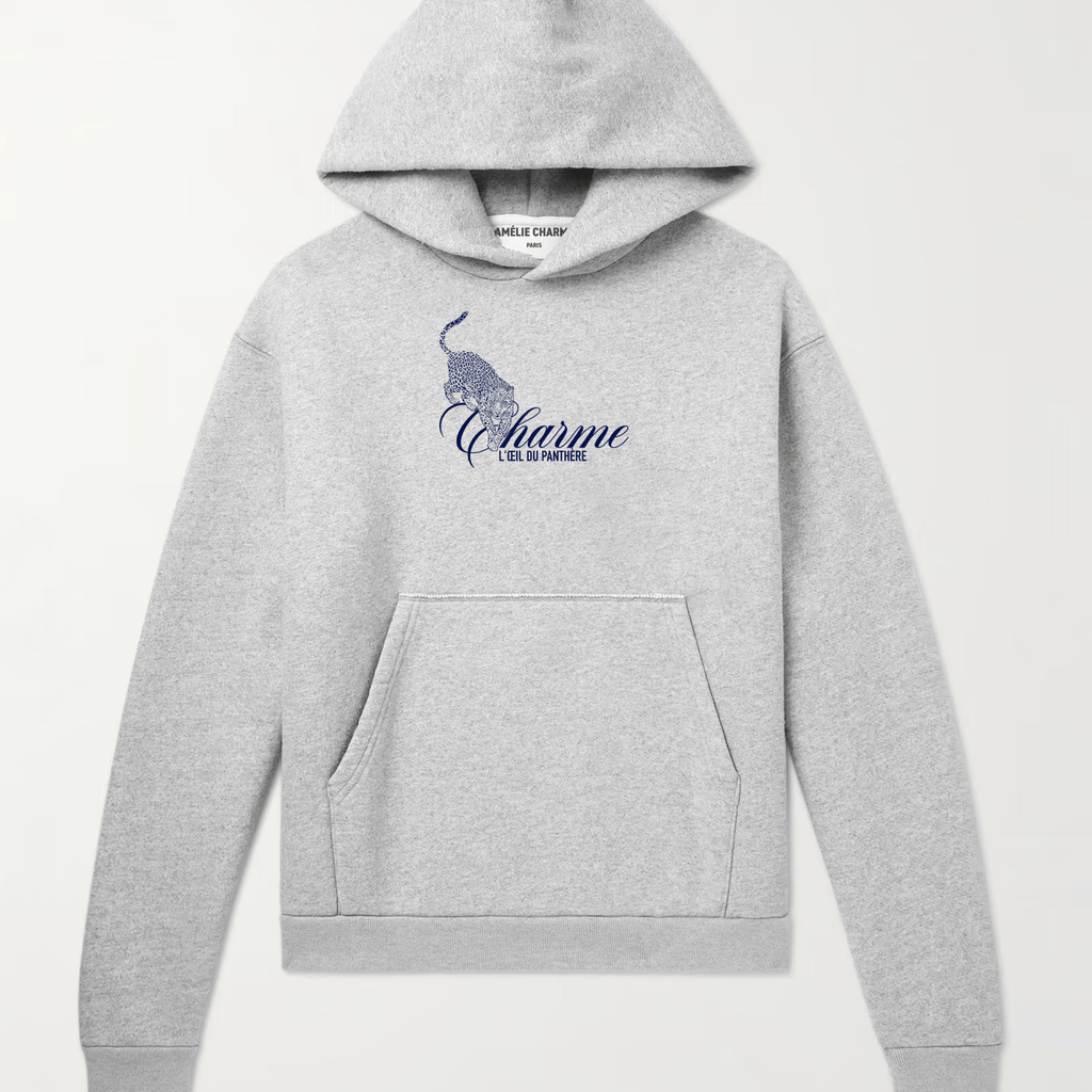 L'oeil Du Panthere Sport Grey Hoodie - Amelie Charme