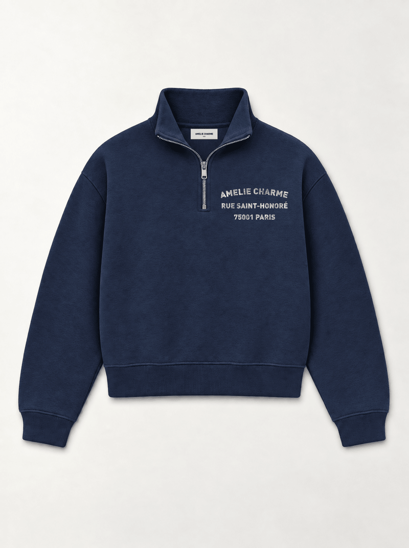Rue St Honore Boxy Quarter-zip - Amelie Charme