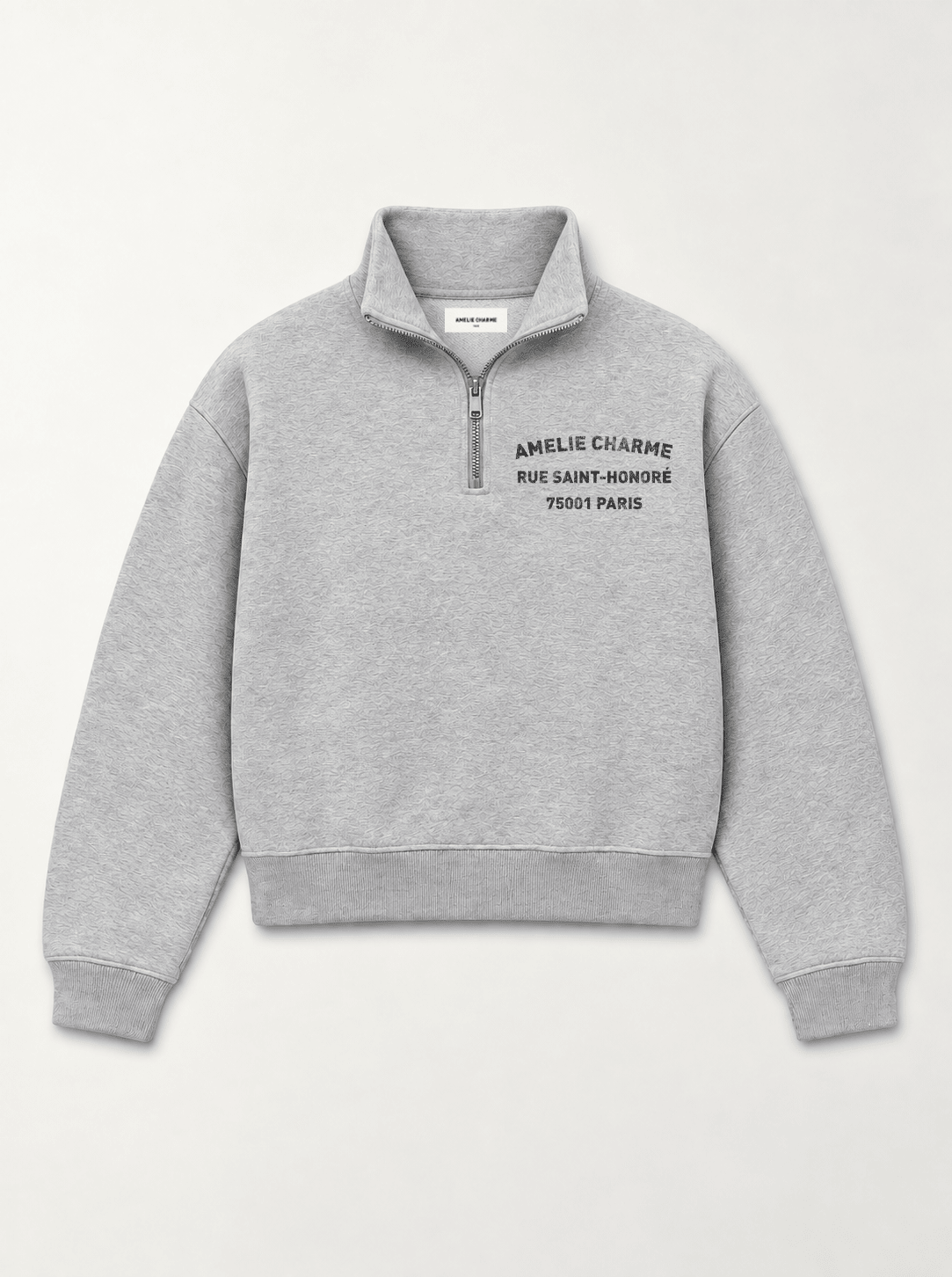 Rue St Honore Boxy Quarter-zip Sweatshirt - Amelie Charme